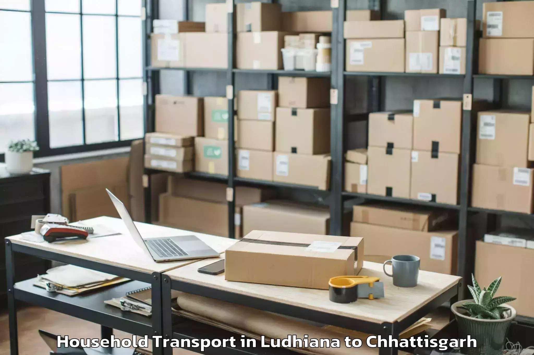 Top Ludhiana to Pandariya Household Transport Available